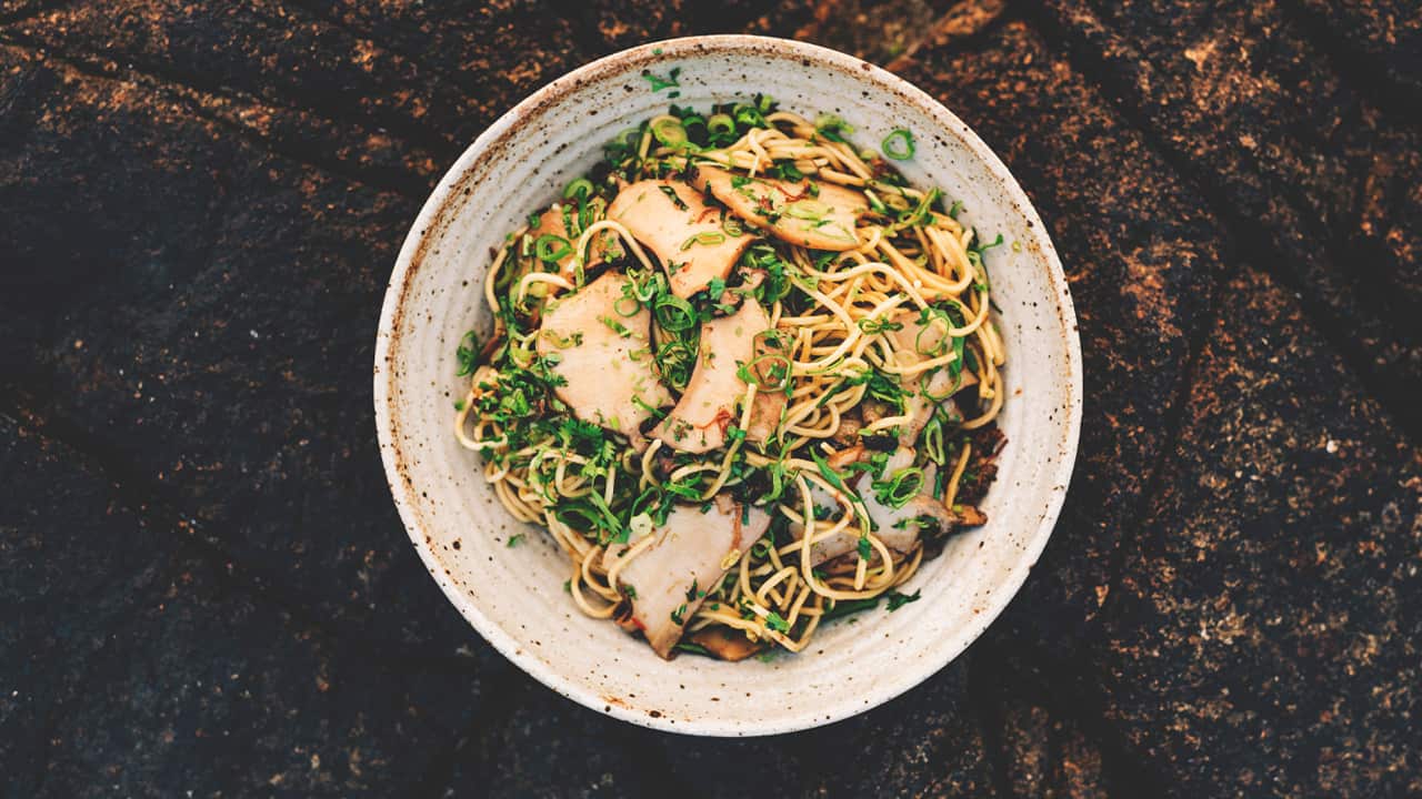 Abalone noodles